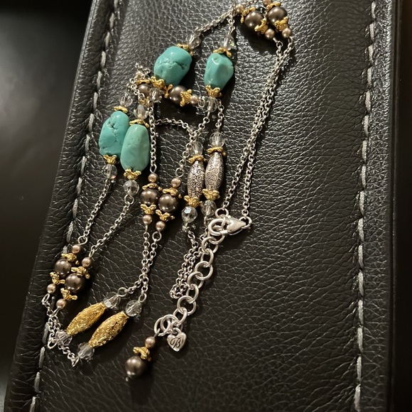 Brighton gold silver pearls grey gold necklace - Picture 8 of 11